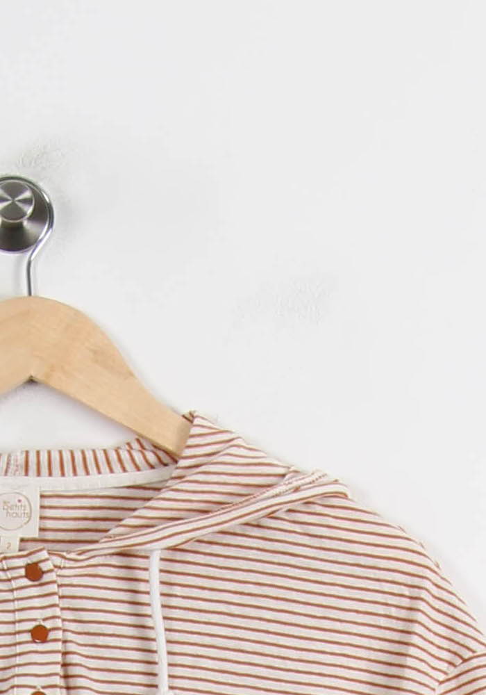 Sweat à Capuche Beige et Marron - Taille M/38 de la marque Des petits hauts | PARAD69392 - Vendu par Paradigme - Image 3