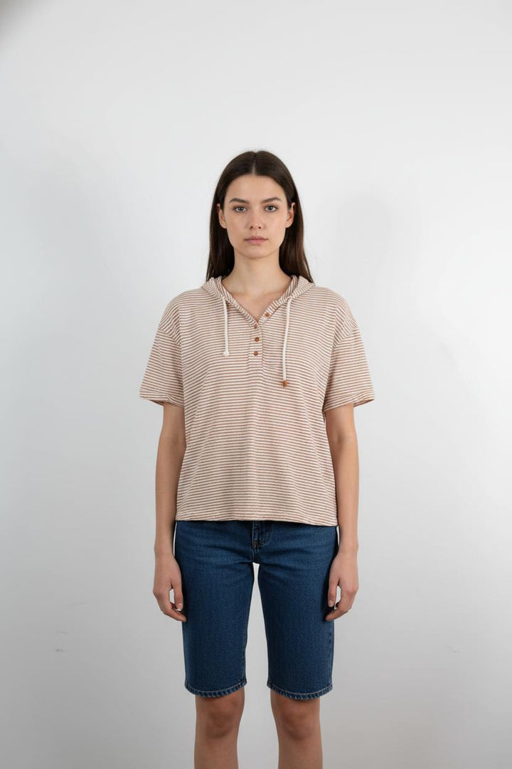Sweat à Capuche Beige et Marron - Taille M/38