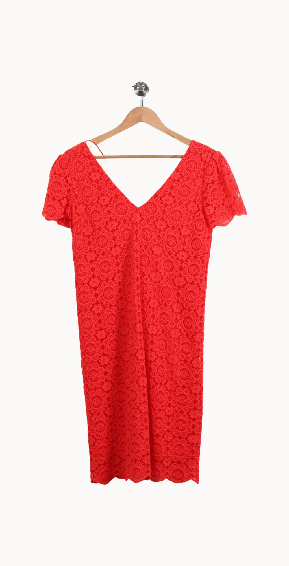 Robe Dentelle Rouge - Taille S/36 de la marque Caroll | PARAD69394 - Vendu par Paradigme - Image 2