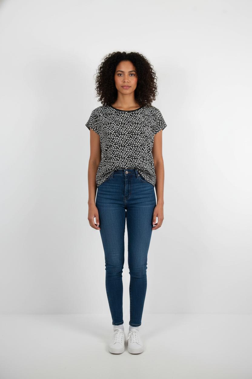 Blouse Noire et Blanche - Taille XXL/44