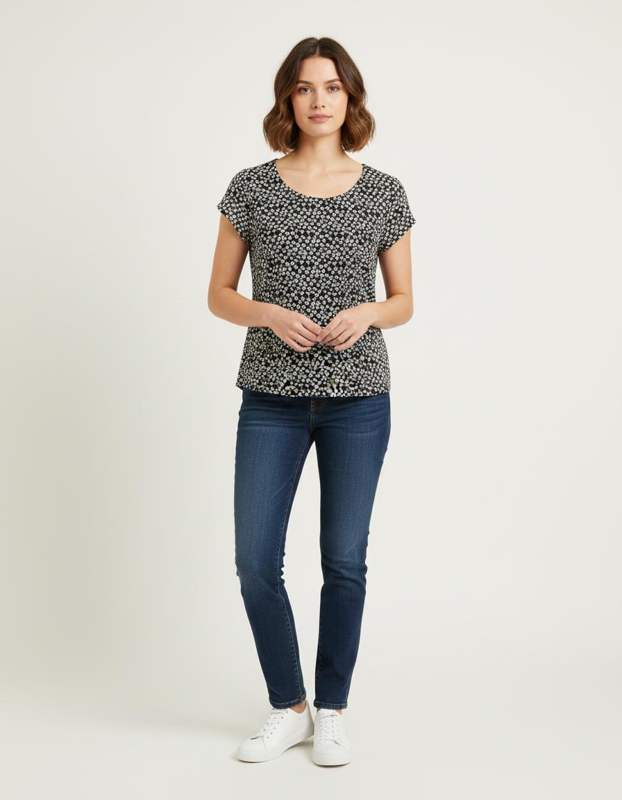 Blouse Noire et Blanche - Taille XXL/44 de la marque I.Code | PARAD69405 - Vendu par Paradigme - Image 1