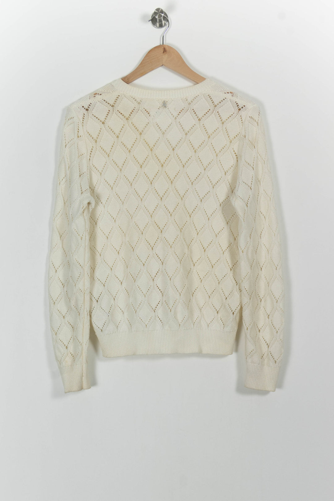 Pull Blanc - Taille M/38 de la marque Sud express | PARAD69408 - Vendu par Paradigme - Image 4