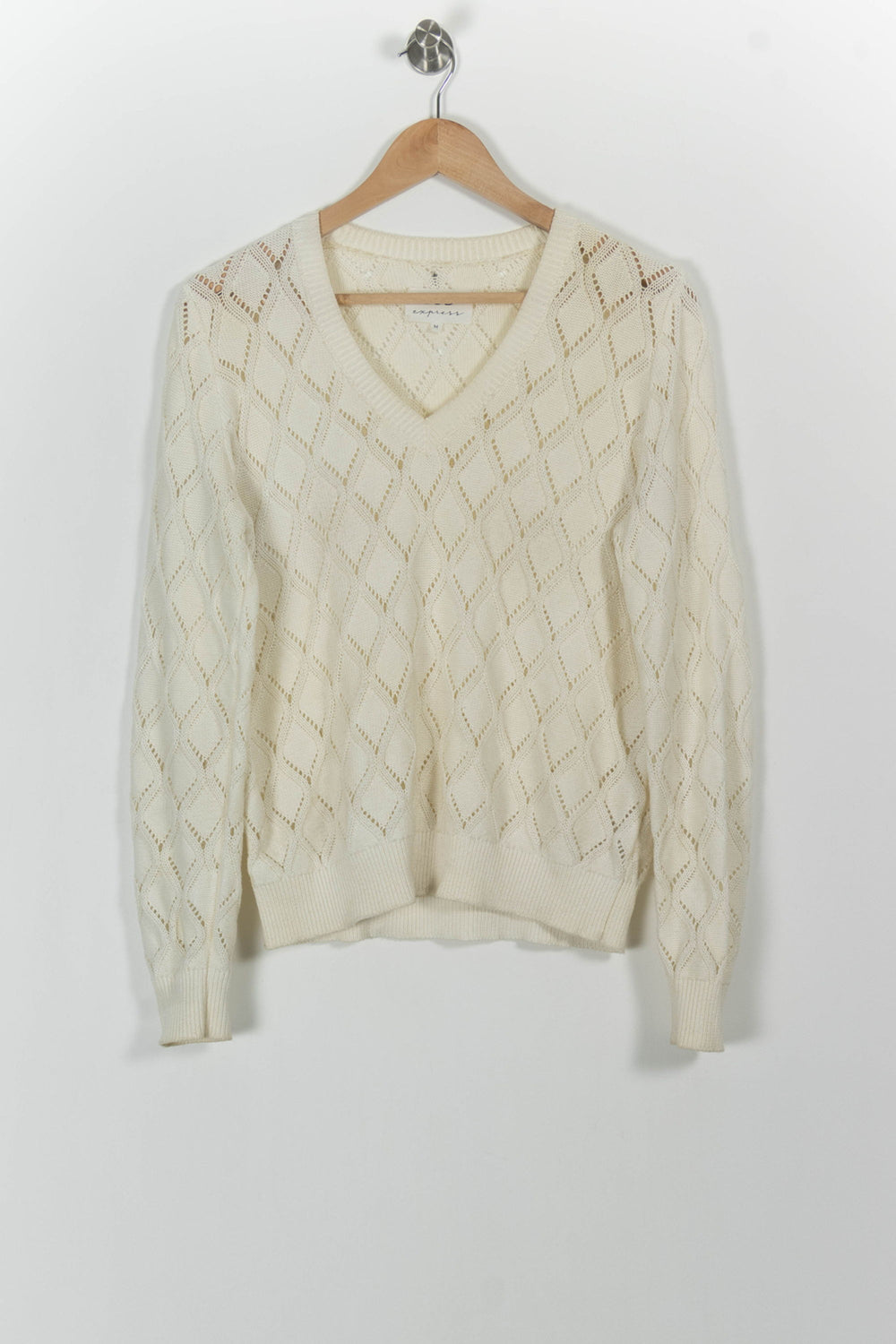 Pull Blanc - Taille M/38 de la marque Sud express | PARAD69408 - Vendu par Paradigme - Image 2
