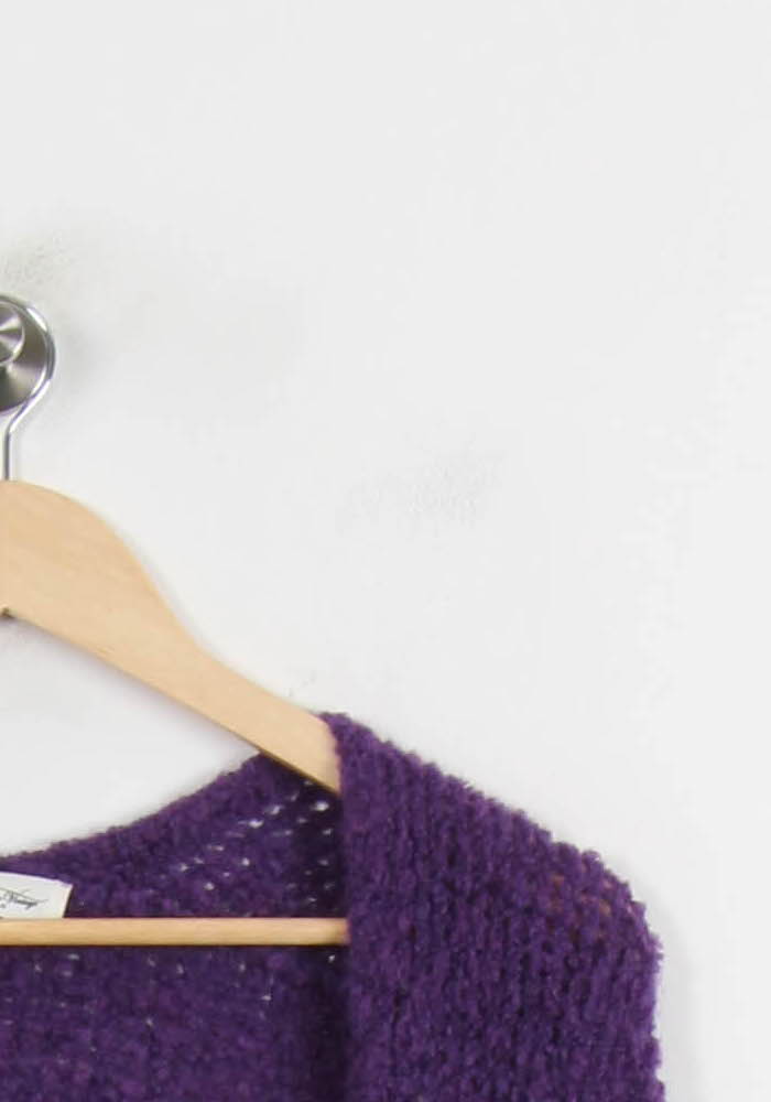 Cardigan Violet - Taille S/36 de la marque American Vintage | PARAD69415 - Vendu par Paradigme - Image 3