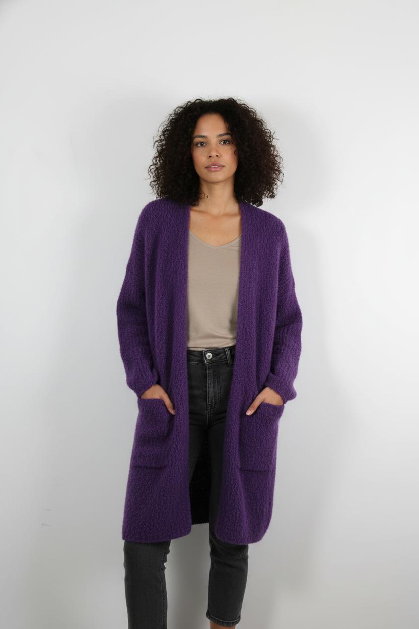 Cardigan Violet - Taille S/36