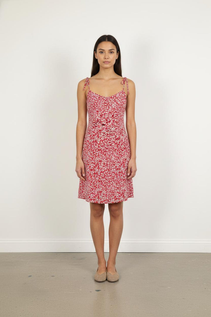 Robe Fleurie Rouge et Blanche - Taille S/36