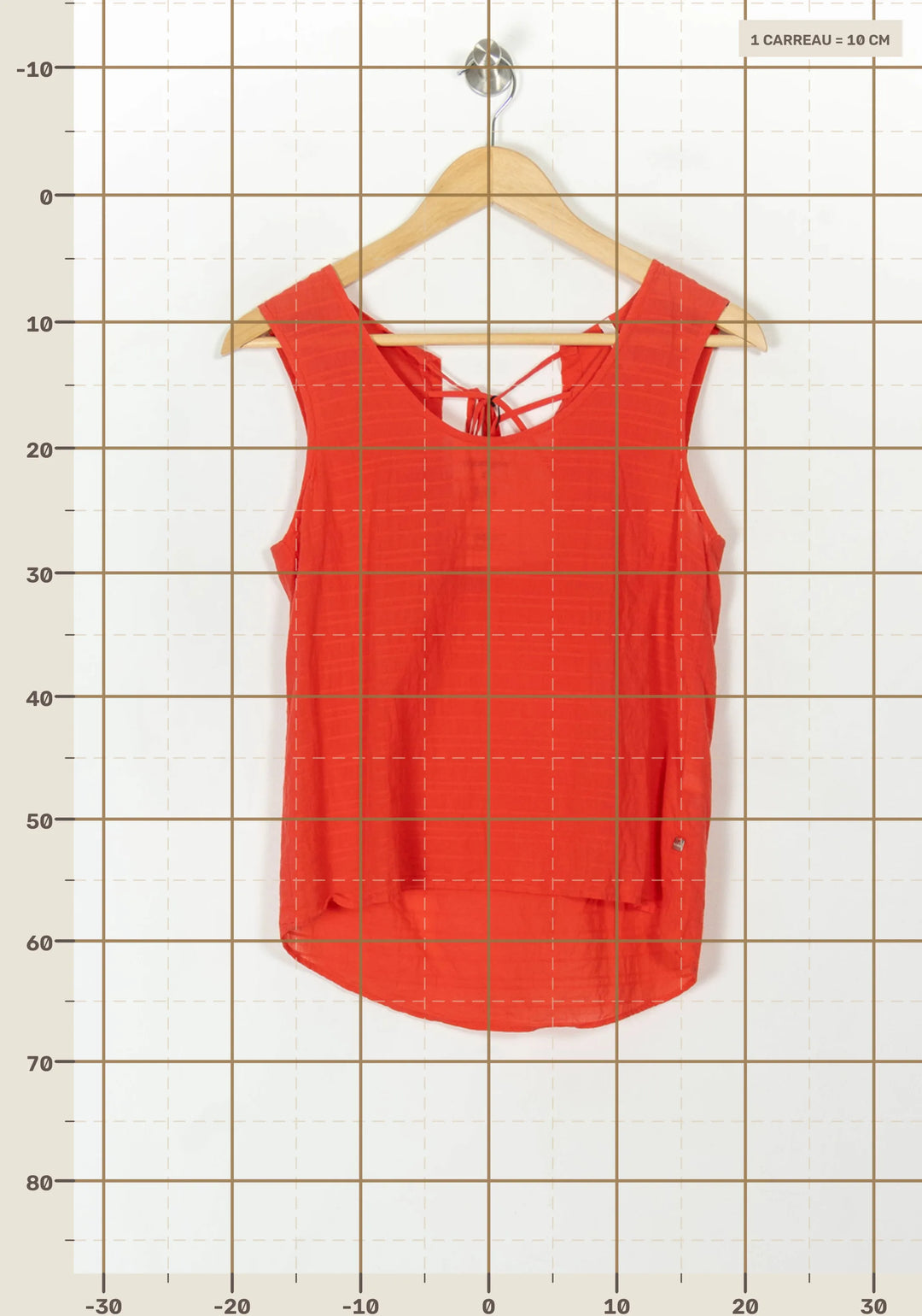 Débardeur Rouge - Taille XS/34 de la marque I.Code | PARAD69439 - Vendu par Paradigme - Image 4
