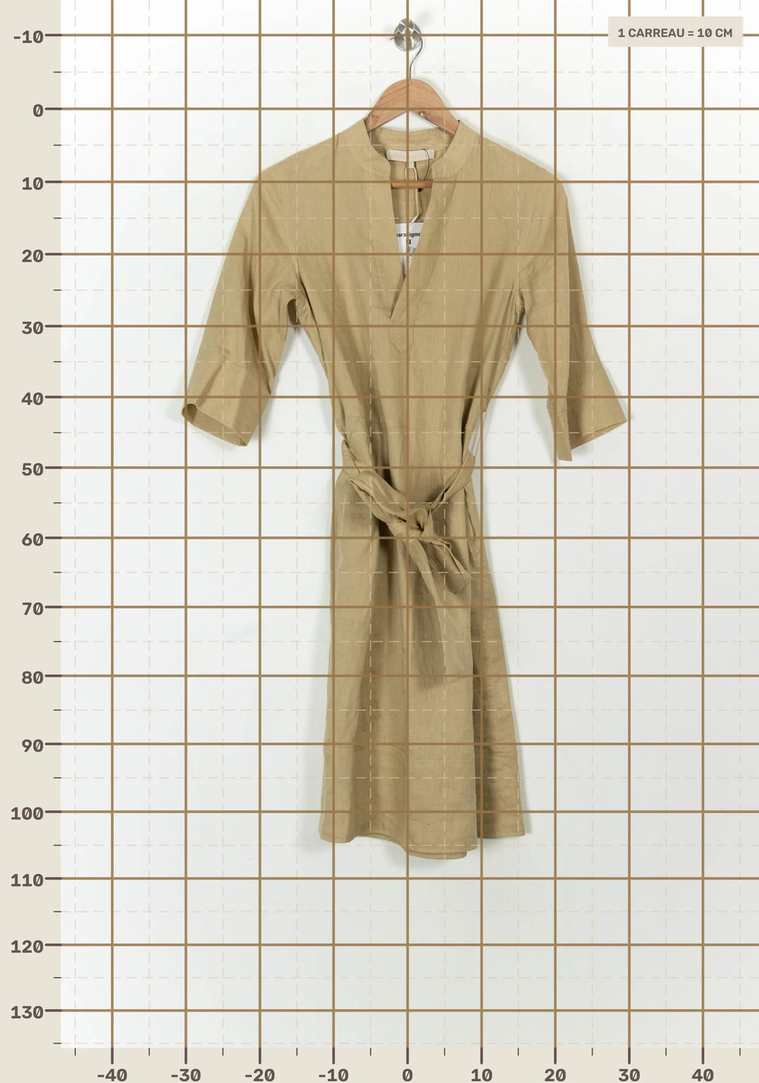 Robe Longue Beige - Taille XS/34 de la marque Vanessa Bruno | PARAD69454 - Vendu par Paradigme - Image 4