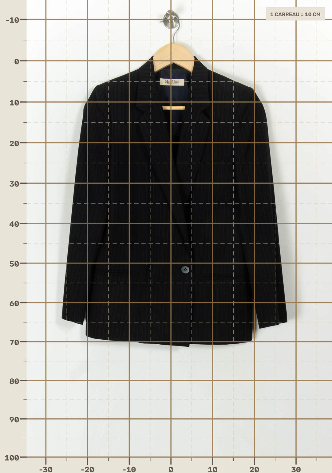 Blazer Noir - Taille S/36 de la marque Max Mara | PARAD69465 - Vendu par Paradigme - Image 4