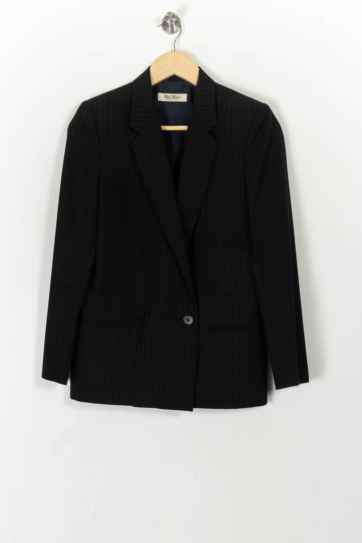 Blazer Noir - Taille S/36 de la marque Max Mara | PARAD69465 - Vendu par Paradigme - Image 2