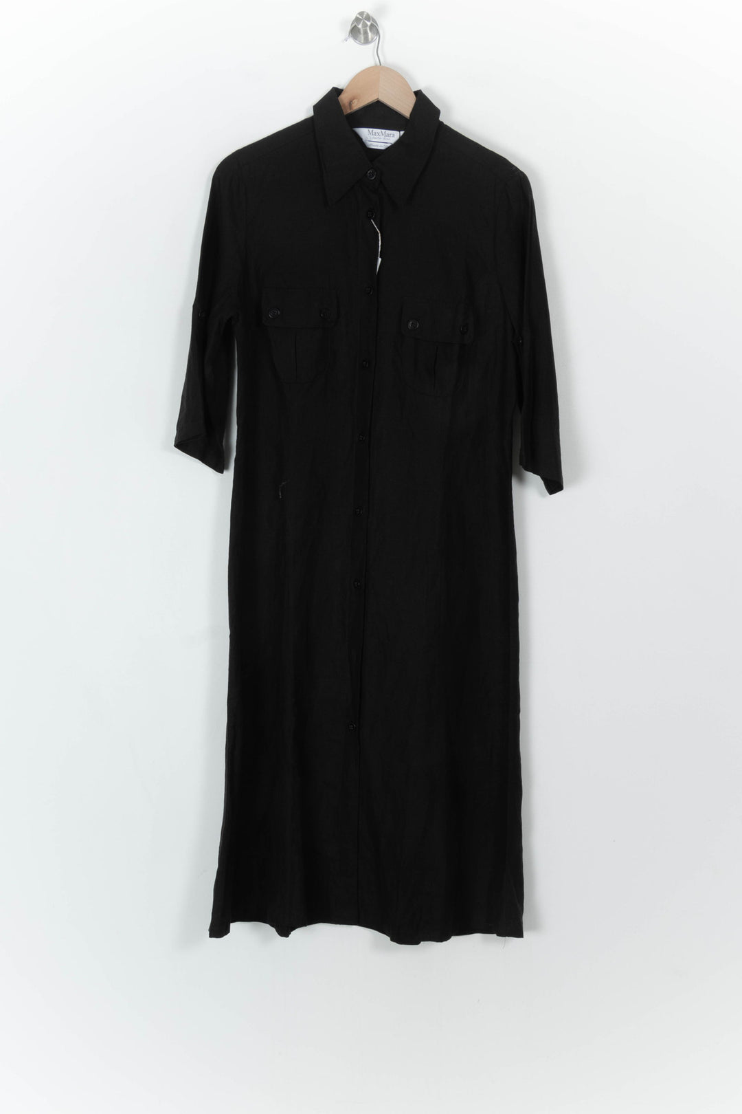 Robe chemise noire - Taille S/36 de la marque Max Mara | PARAD69466 - Vendu par Paradigme - Image 2