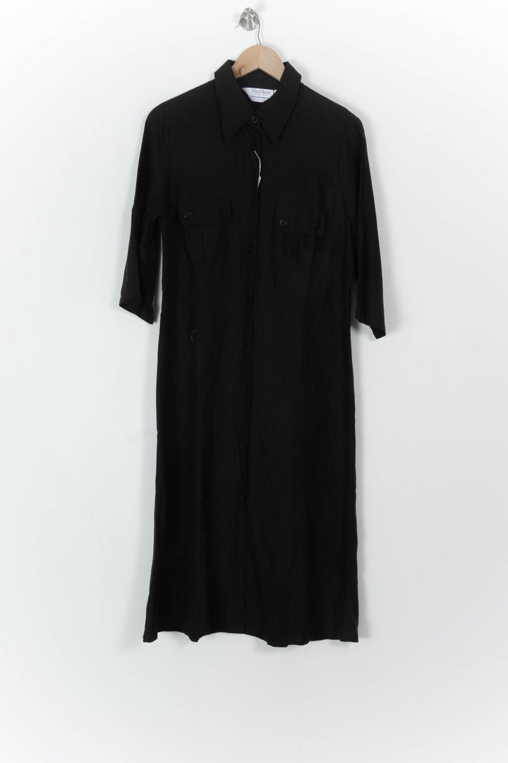 Robe chemise noire - Taille S/36 de la marque Max Mara | PARAD69466 - Vendu par Paradigme - Image 2