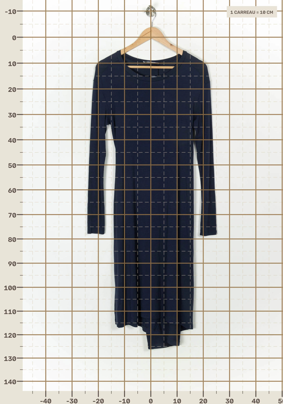 Robe Manche Longue Bleue - Taille M/38 de la marque Max Mara | PARAD69468 - Vendu par Paradigme - Image 4