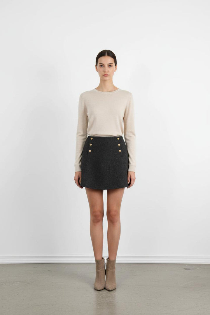 Jupe Courte Grise - Taille L/40