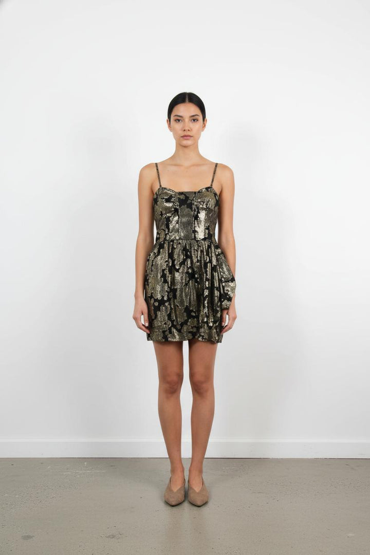 Robe Courte Dorée et Noire - Taille M/38