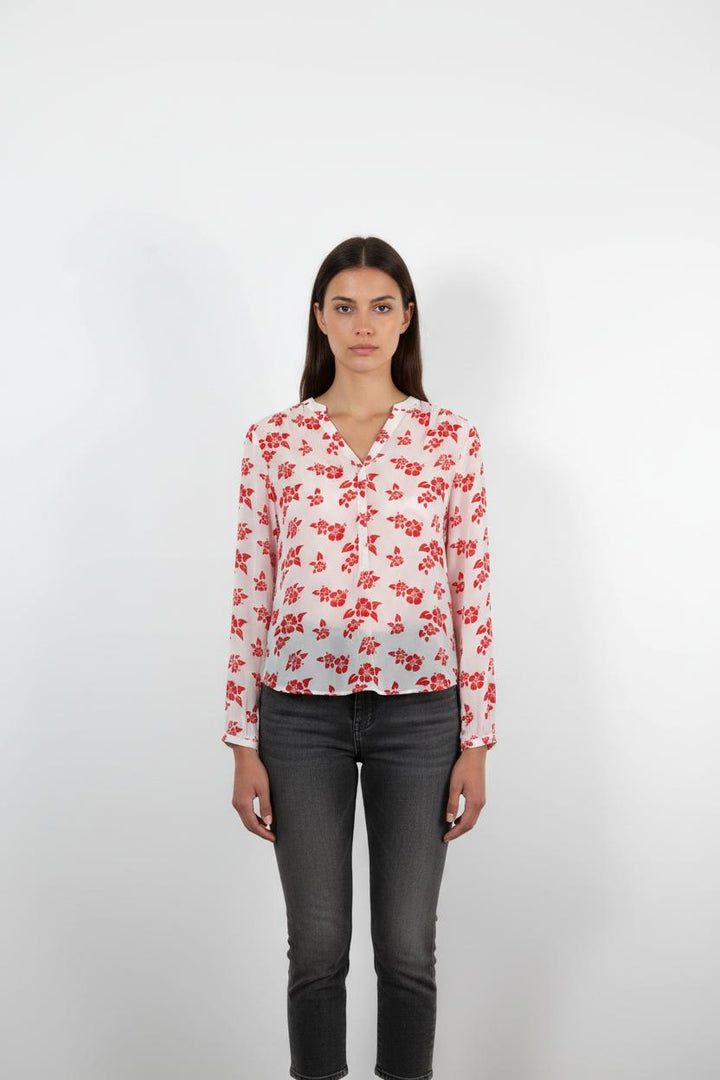 Blouse Blanche et Rouge - Taille S/36