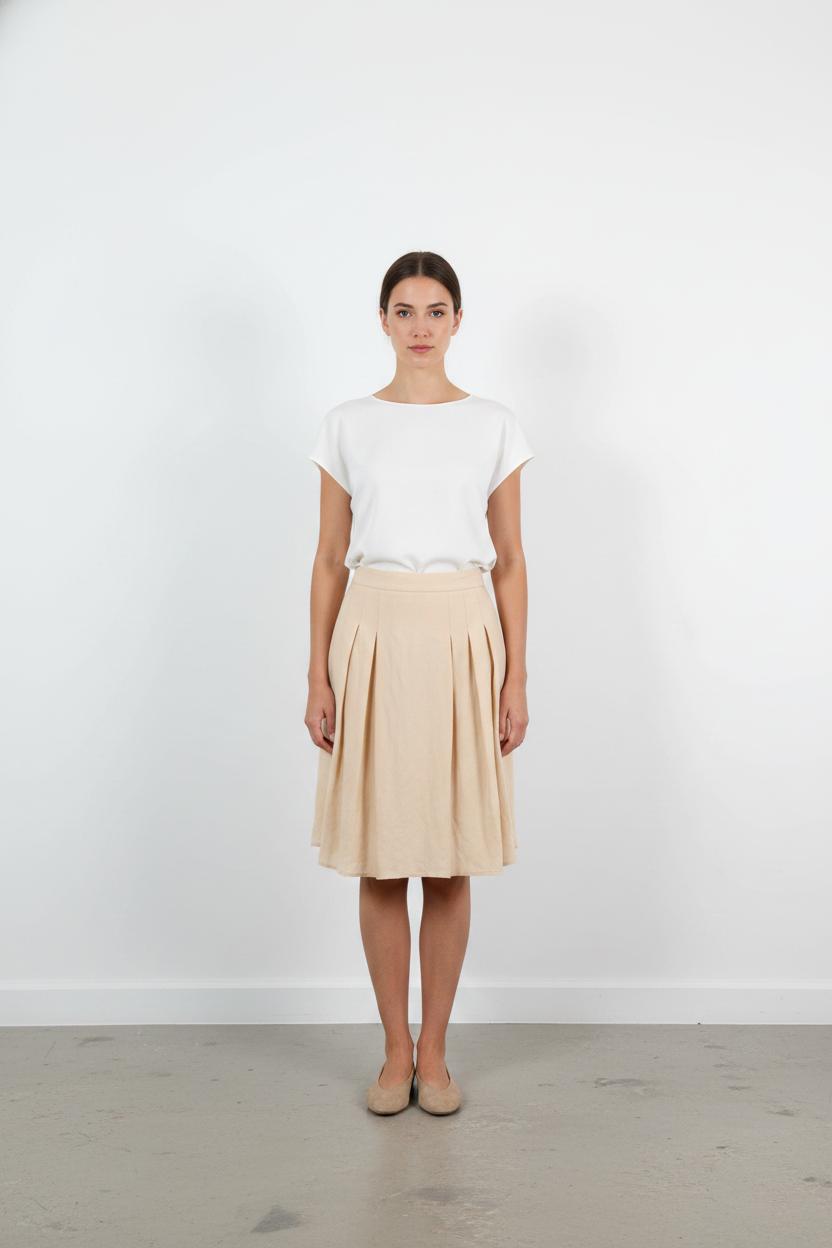 Jupe Plissée Beige - Taille S/36