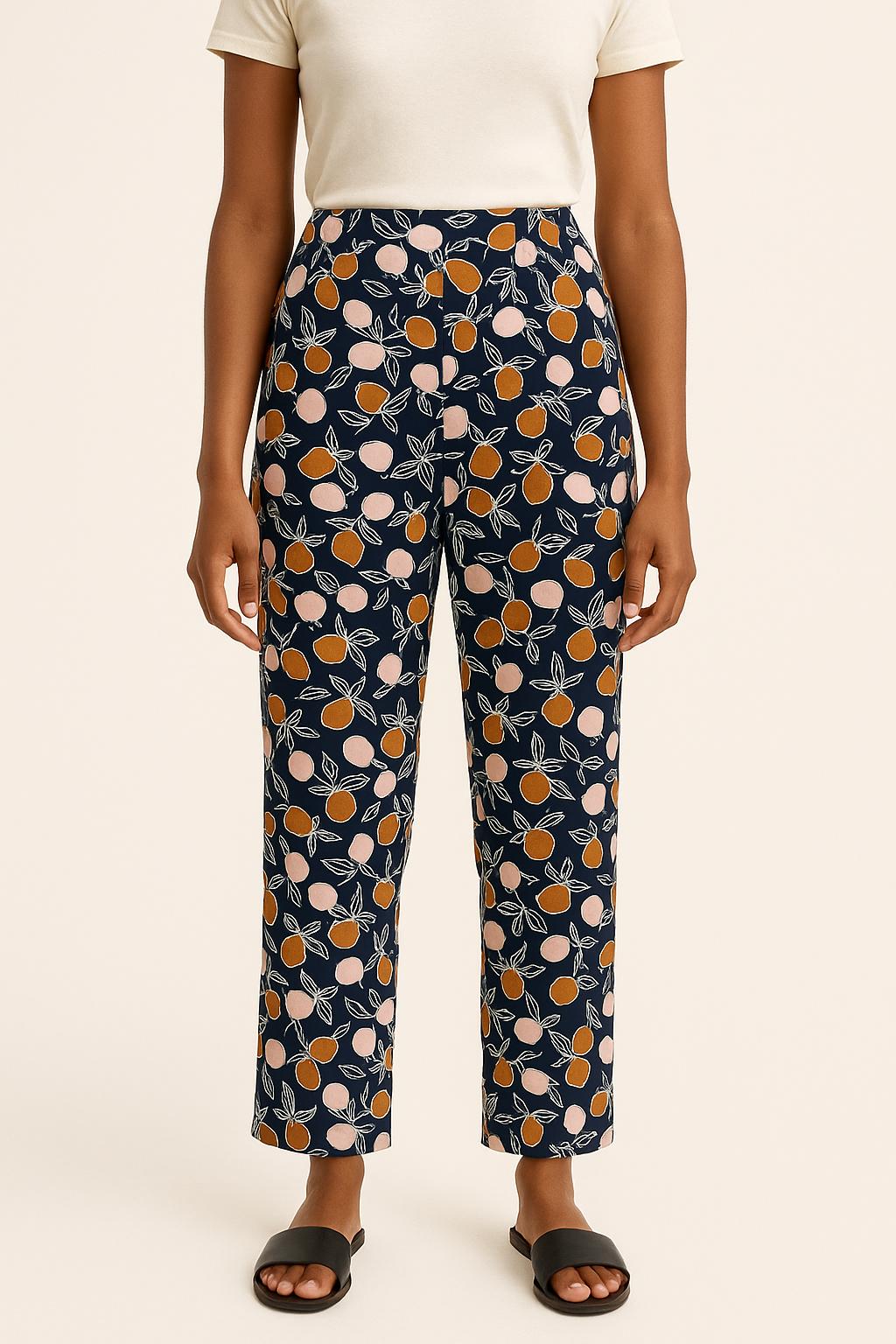 Pantalon Bleu Marine et Orange - Taille XS/34 de la marque Des petits hauts | PARAD69531 - Vendu par Paradigme - Image 1