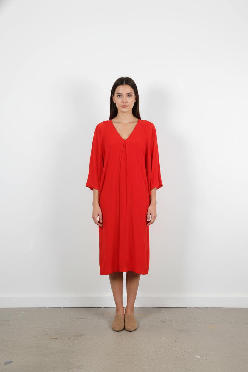 Robe Midi Rouge - Taille S/36
