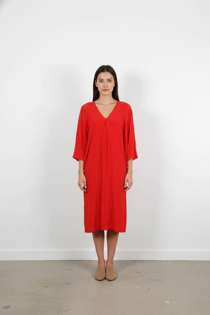 Robe Midi Rouge - Taille S/36