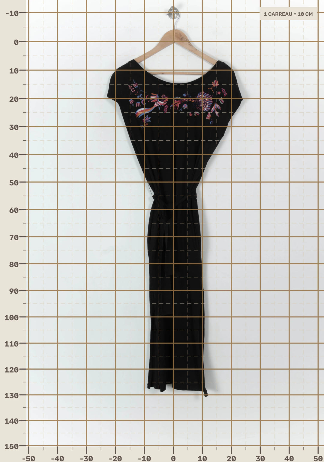 Robe longue noire - Taille M/38 de la marque La Fée Maraboutée | PARAD69562 - Vendu par Paradigme - Image 4