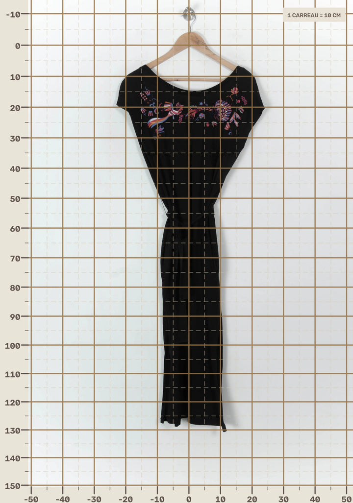 Robe longue noire - Taille M/38 de la marque La Fée Maraboutée | PARAD69562 - Vendu par Paradigme - Image 4
