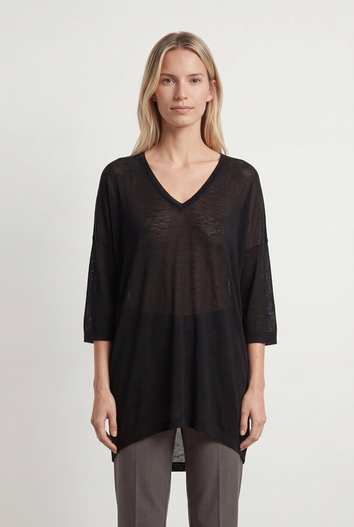 Blouse Noire - Taille S/36 de la marque Filippa K | PARAD69570 - Vendu par Paradigme - Image 1