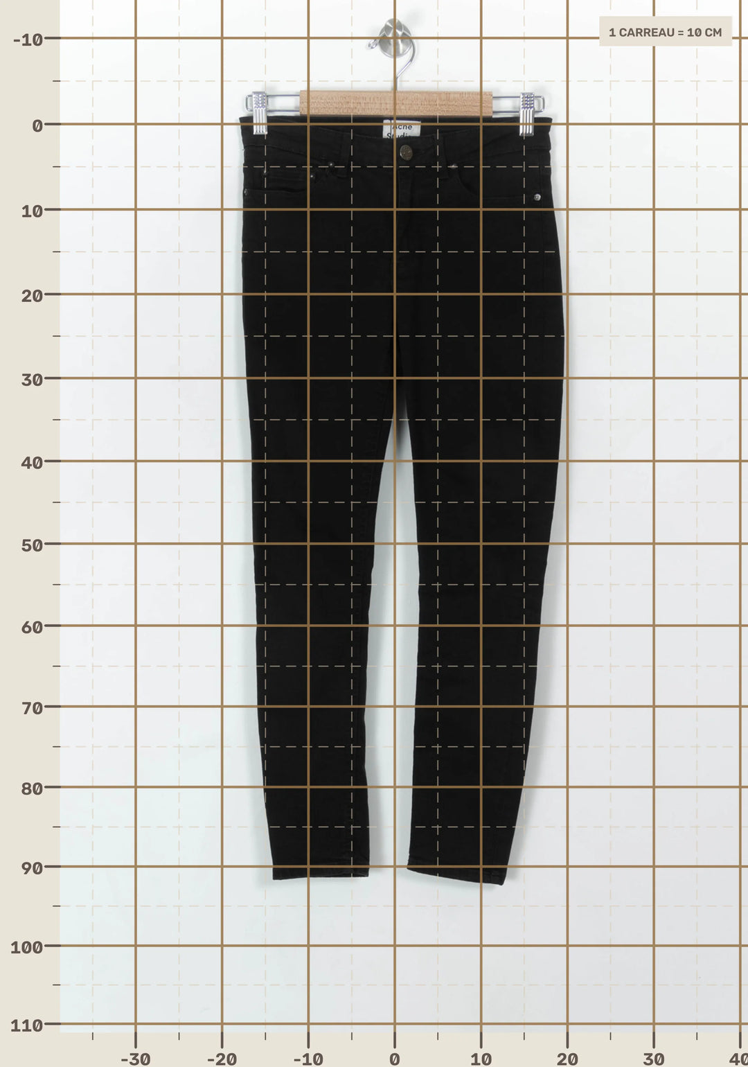 Jean Slim Noir - Taille XXS/32 de la marque Acne Studios | PARAD69580 - Vendu par Paradigme - Image 4