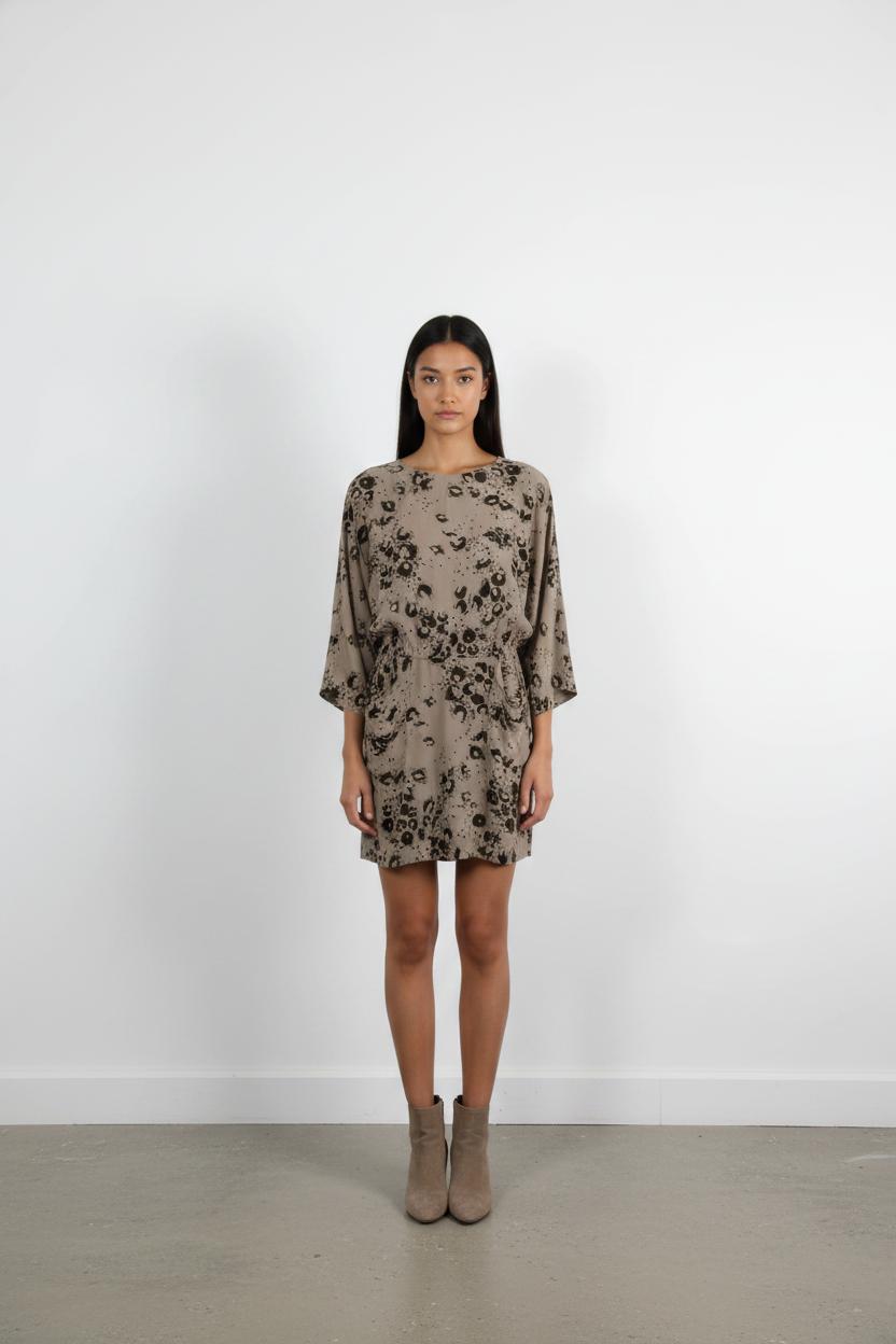 Robe Courte Beige et Noire - Taille S/36