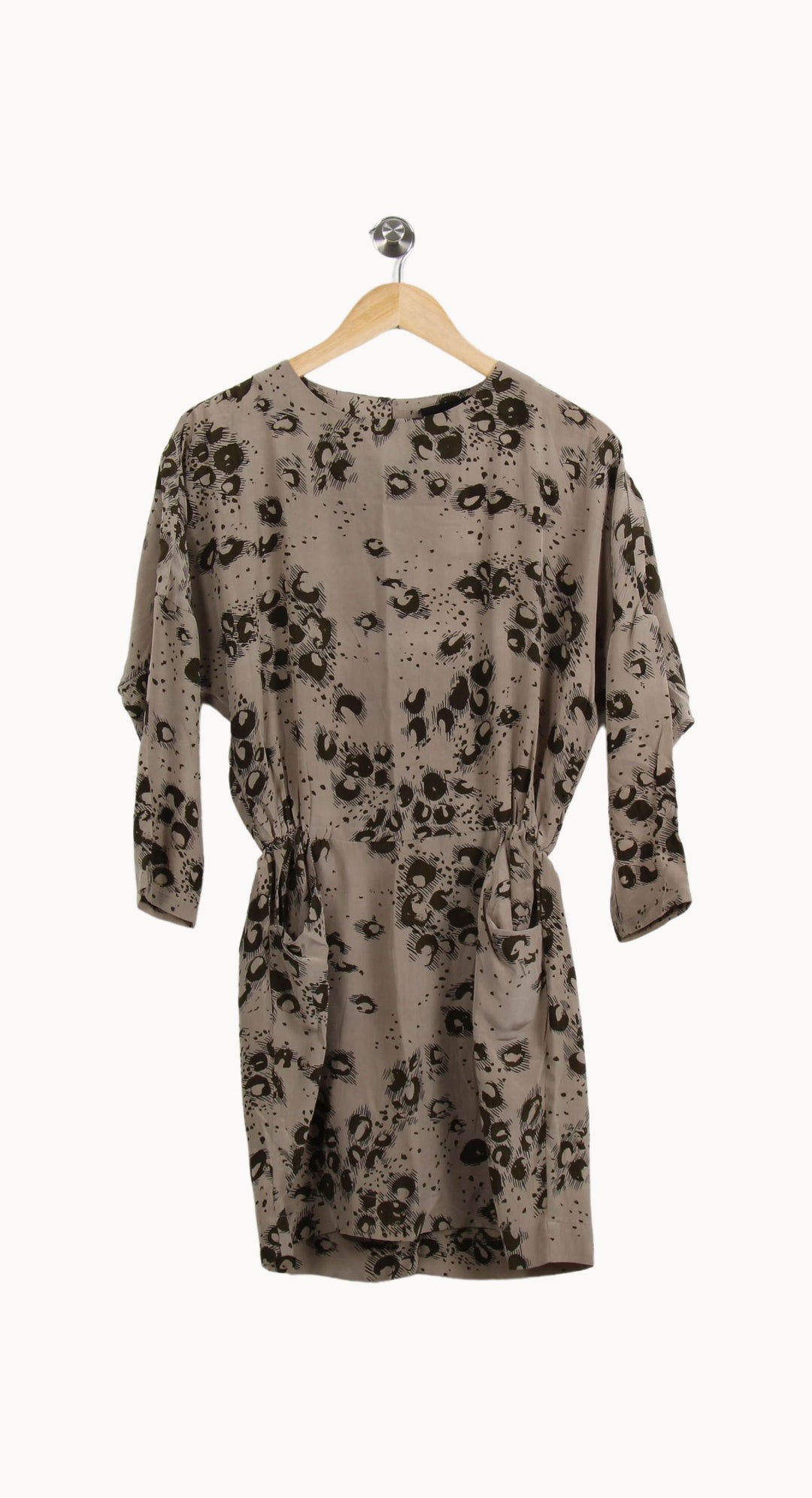 Robe Courte Beige et Noire - Taille S/36 de la marque Stella Forest | PARAD69585 - Vendu par Paradigme - Image 2