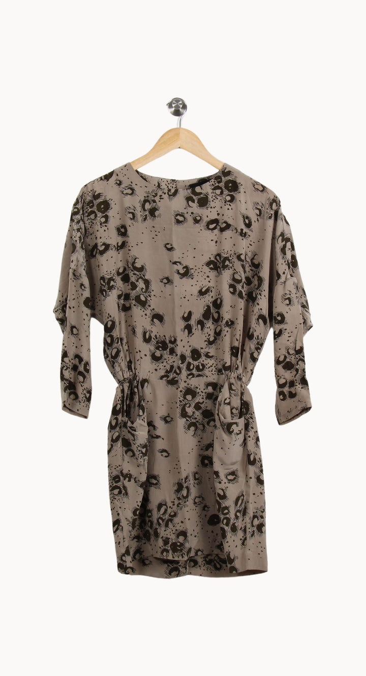 Robe Courte Beige et Noire - Taille S/36 de la marque Stella Forest | PARAD69585 - Vendu par Paradigme - Image 2