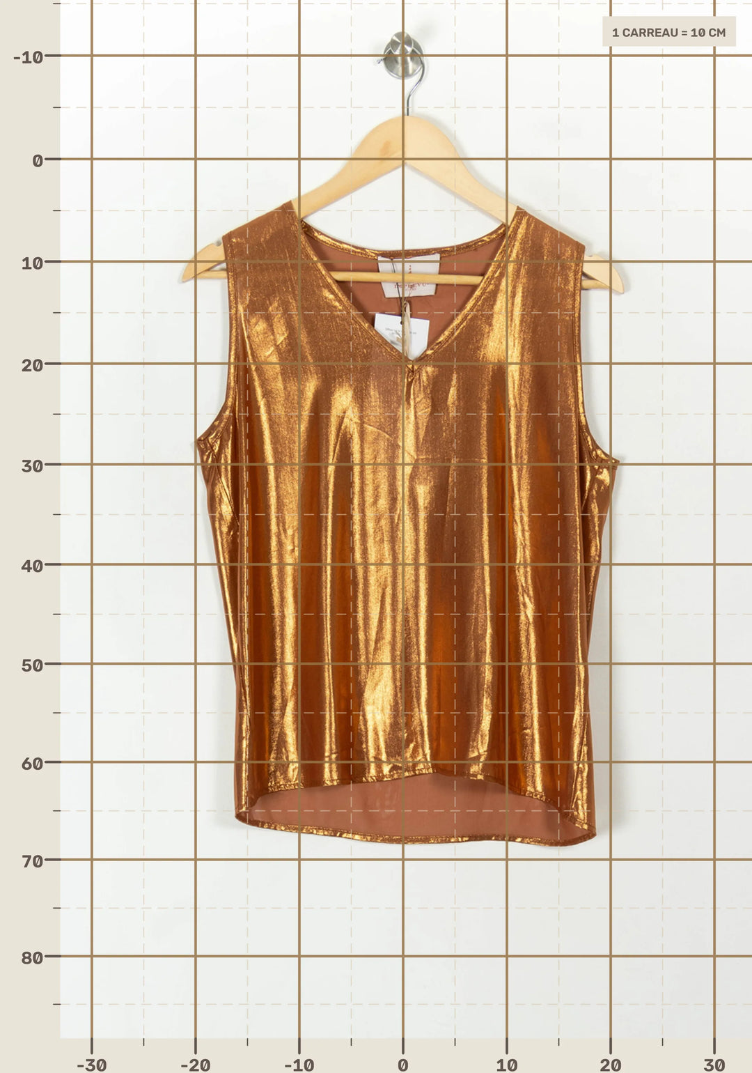 Débardeur Doré - Taille XS/34 de la marque Imprevu | PARAD69594 - Vendu par Paradigme - Image 4