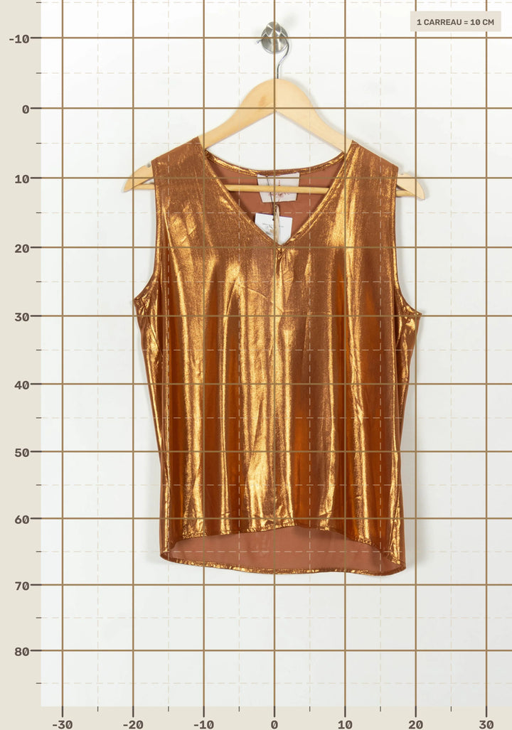Débardeur Doré - Taille XS/34 de la marque Imprevu | PARAD69594 - Vendu par Paradigme - Image 4
