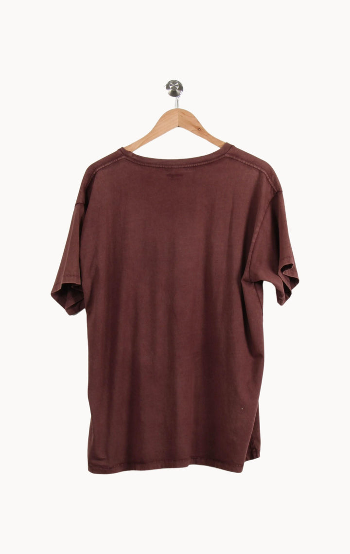 Tee-shirt Bordeaux - Taille S/36 de la marque Wrangler | PARAD69600 - Vendu par Paradigme - Image 4