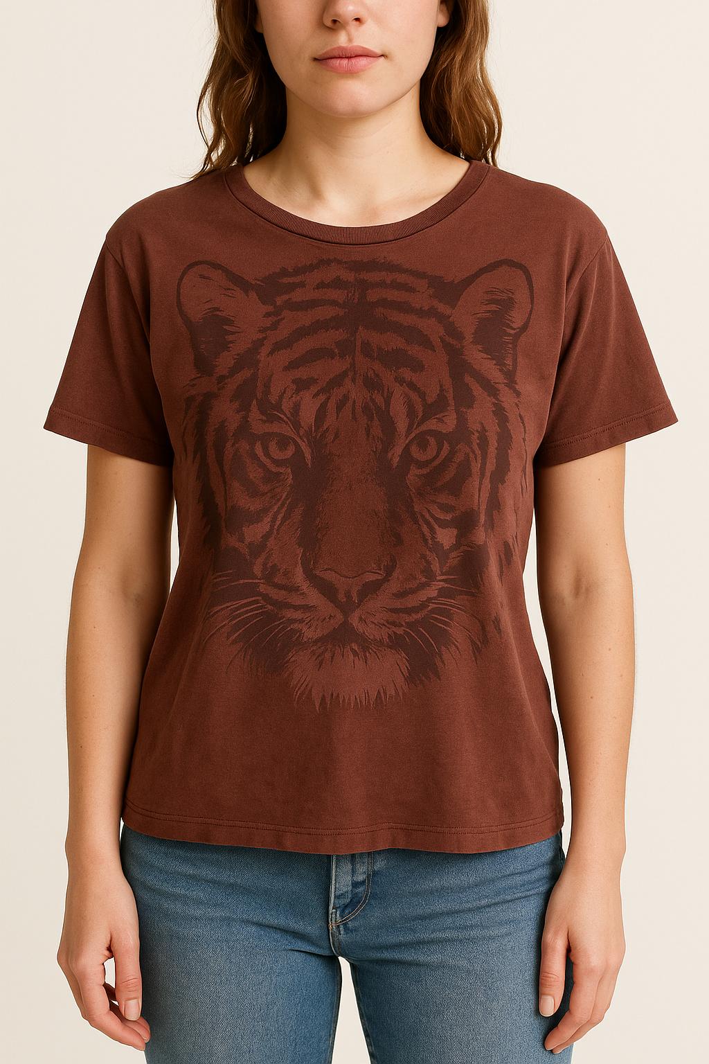 Tee-shirt Bordeaux - Taille S/36 de la marque Wrangler | PARAD69600 - Vendu par Paradigme - Image 1
