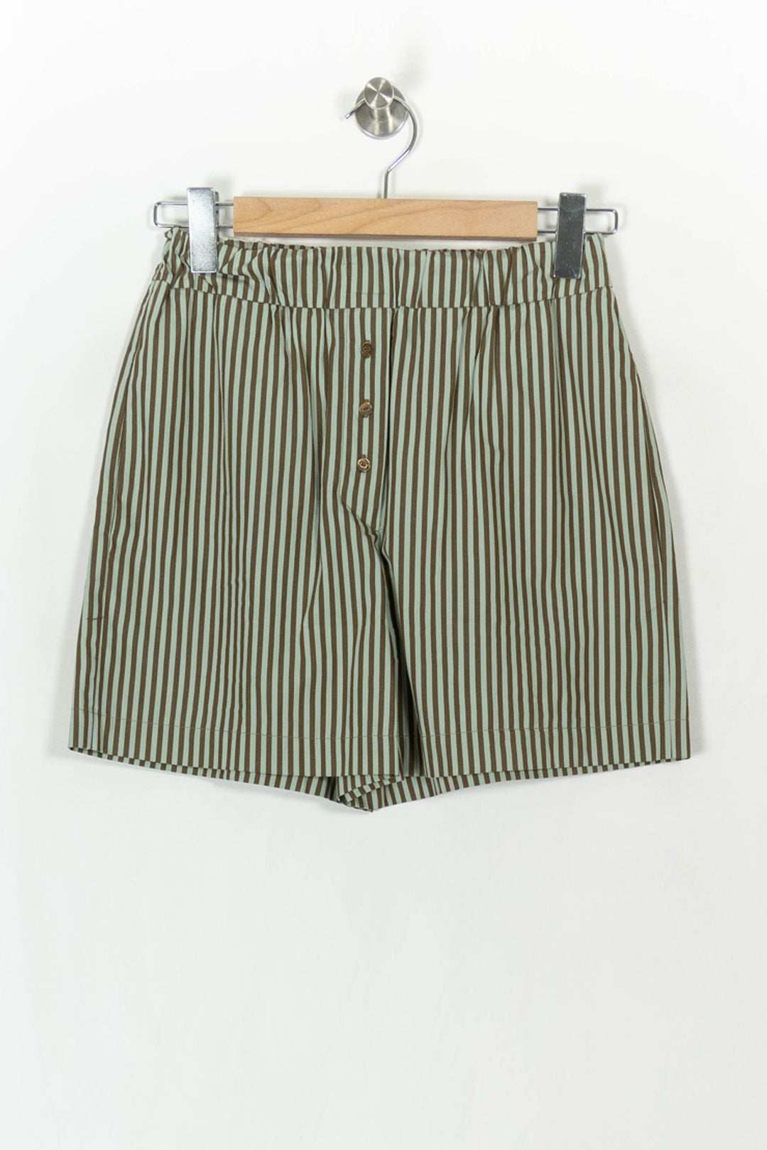 Short Rayé Vert et Marron - Taille S/36 de la marque Claudie Pierlot | PARAD69602 - Vendu par Paradigme - Image 2