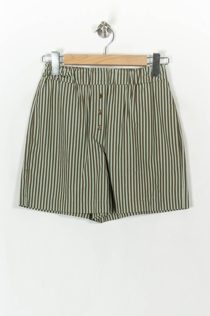 Short Rayé Vert et Marron - Taille S/36 de la marque Claudie Pierlot | PARAD69602 - Vendu par Paradigme - Image 2