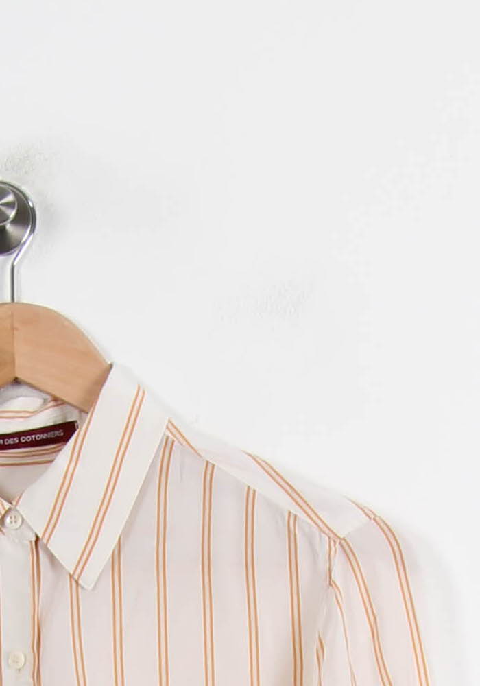 Chemise Blanc et Orange - Taille S/36 de la marque Comptoir des Cotonniers | PARAD69628 - Vendu par Paradigme - Image 3