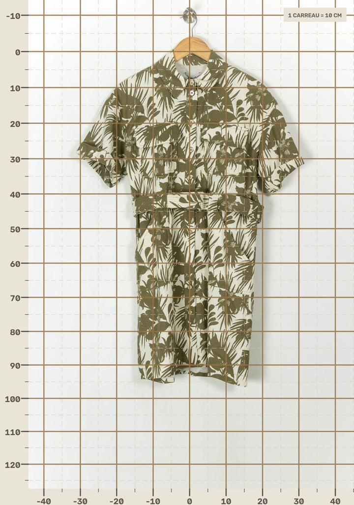 Robe Chemise Verte et Blanche - Taille M/38 de la marque ZAPA | PARAD69649 - Vendu par Paradigme - Image 4