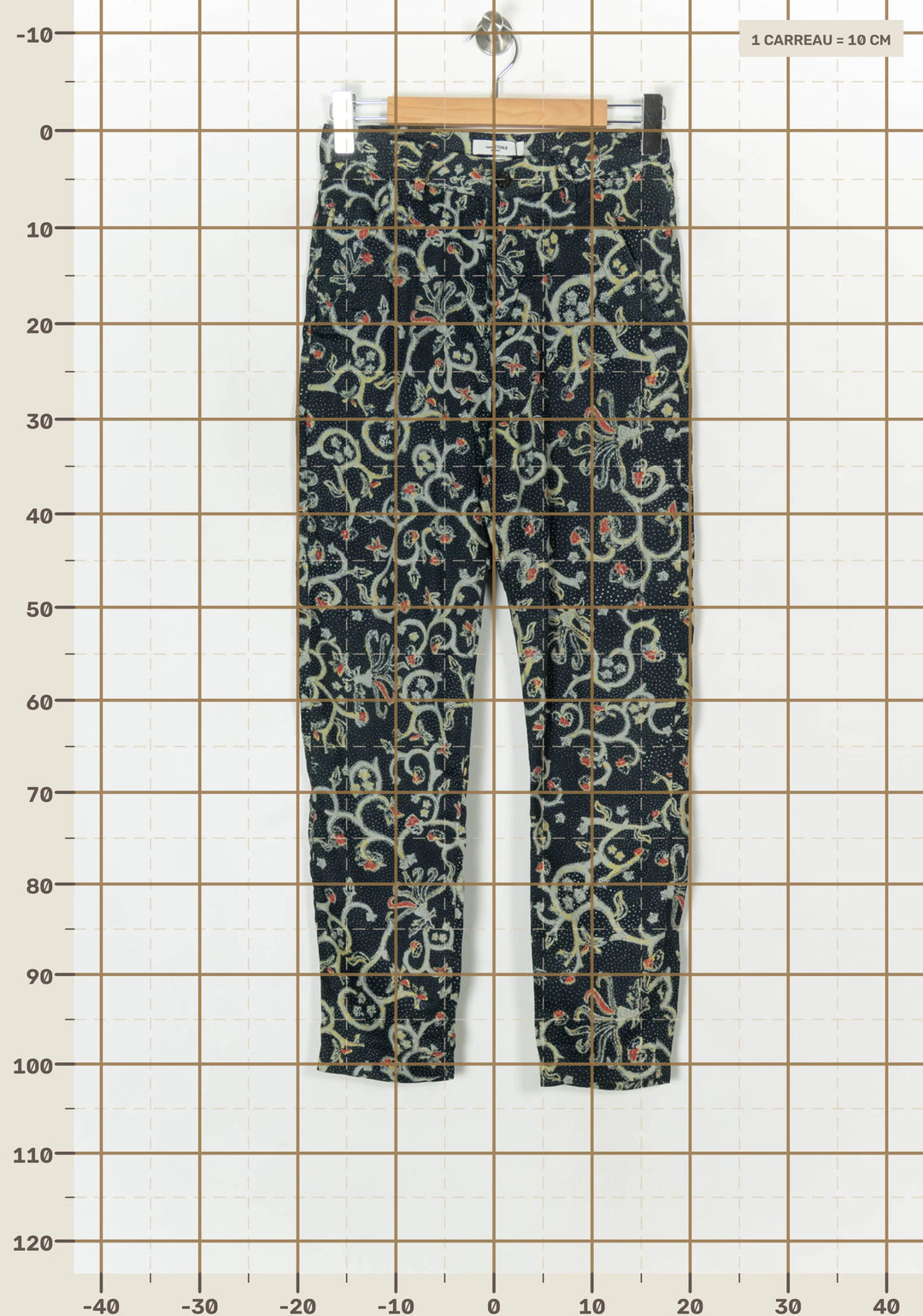 Pantalon Bleu Marine et Beige - Taille XS/34 de la marque Isabel Marant | PARAD69656 - Vendu par Paradigme - Image 4