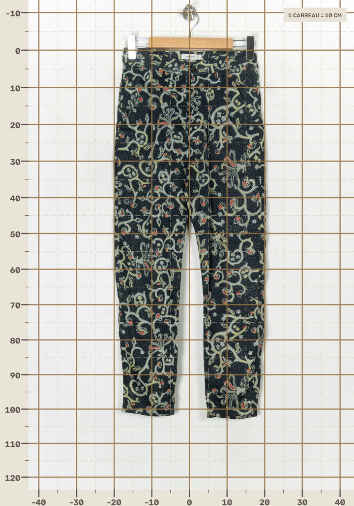 Pantalon Bleu Marine et Beige - Taille XS/34 de la marque Isabel Marant | PARAD69656 - Vendu par Paradigme - Image 4