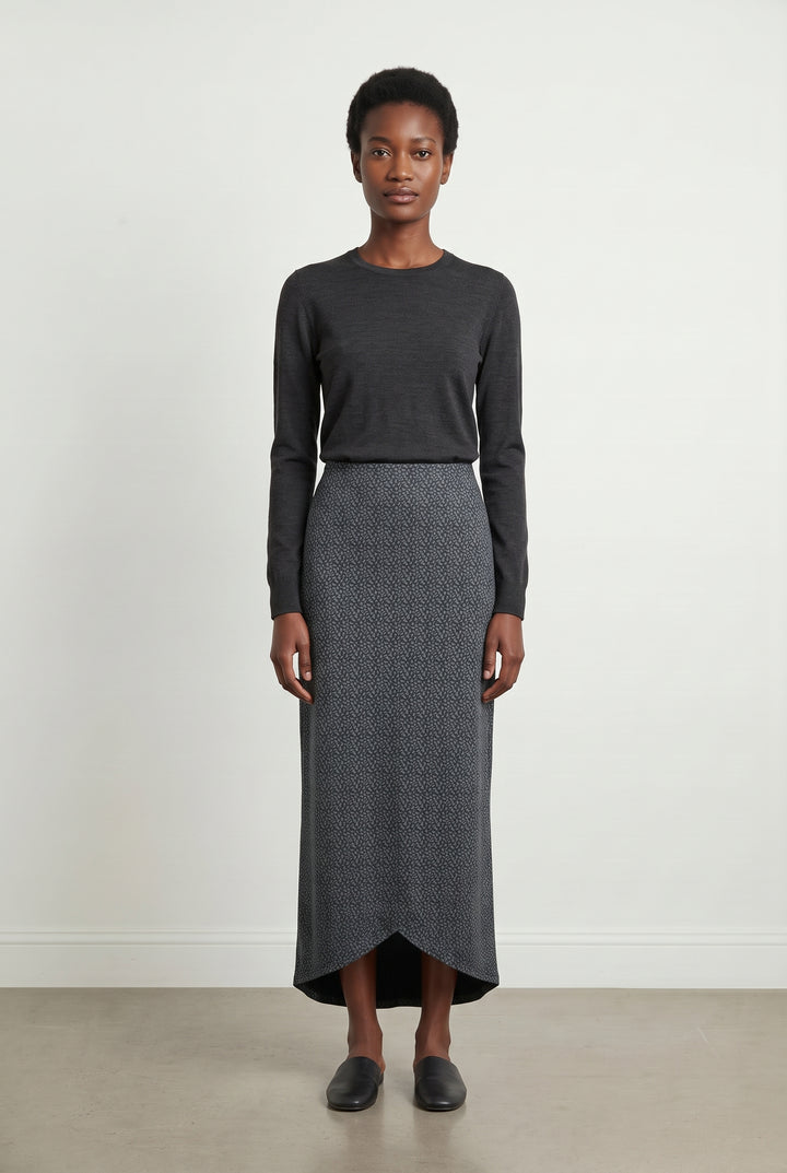 Jupe Longue Noire et Grise - Taille M/38 de la marque Imprevu | PARAD69667 - Vendu par Paradigme - Image 1