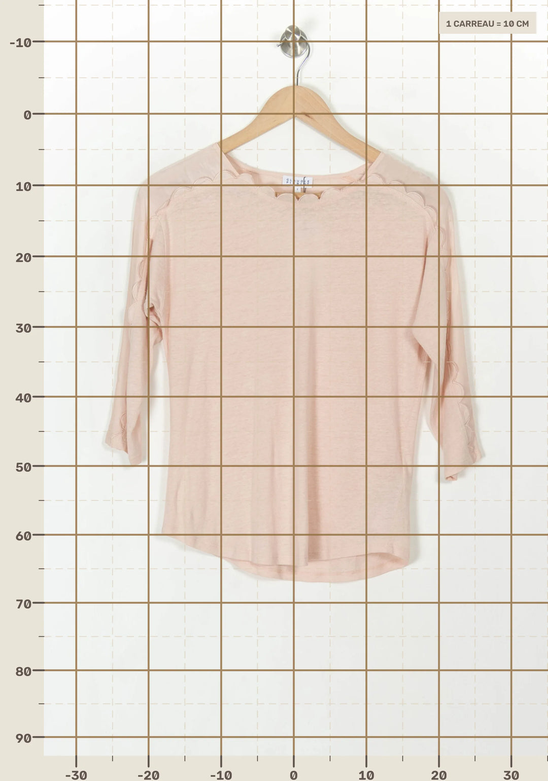 T-shirt Rose - Taille S/36 de la marque Claudie Pierlot | PARAD69694 - Vendu par Paradigme - Image 4