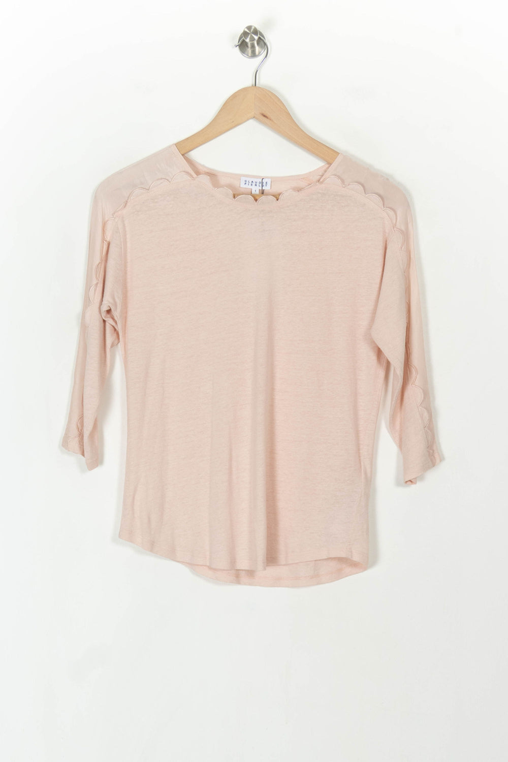 T-shirt Rose - Taille S/36 de la marque Claudie Pierlot | PARAD69694 - Vendu par Paradigme - Image 2