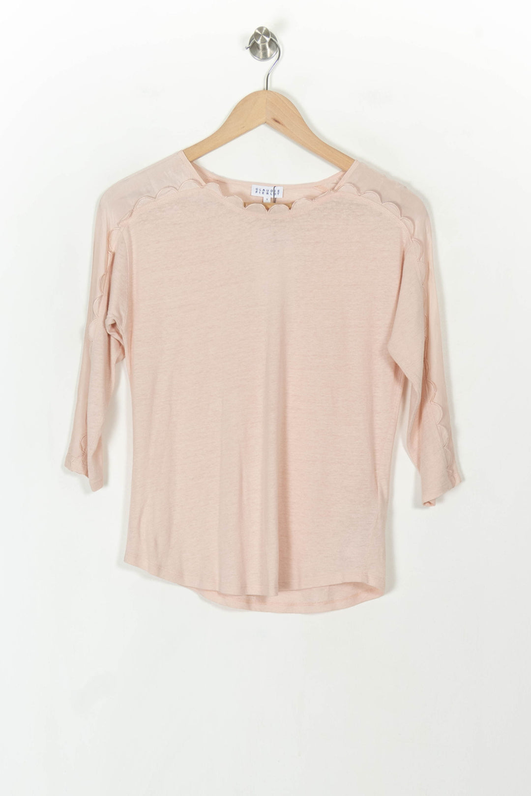 T-shirt Rose - Taille S/36 de la marque Claudie Pierlot | PARAD69694 - Vendu par Paradigme - Image 2