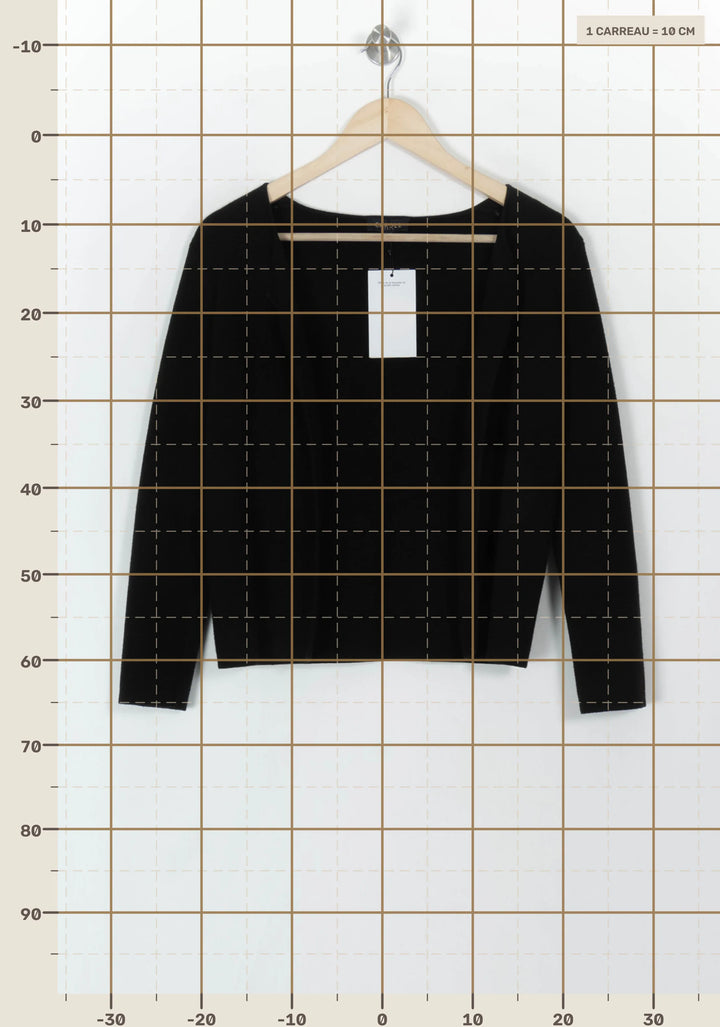 Cardigan Noir - Taille XS/34 de la marque Caroll | PARAD69715 - Vendu par Paradigme - Image 4