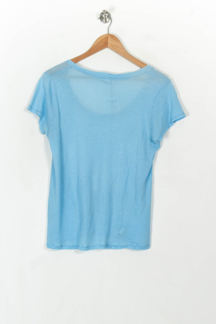 Tee-shirt Bleu - Taille S/36 de la marque American Vintage | PARAD69722 - Vendu par Paradigme - Image 5