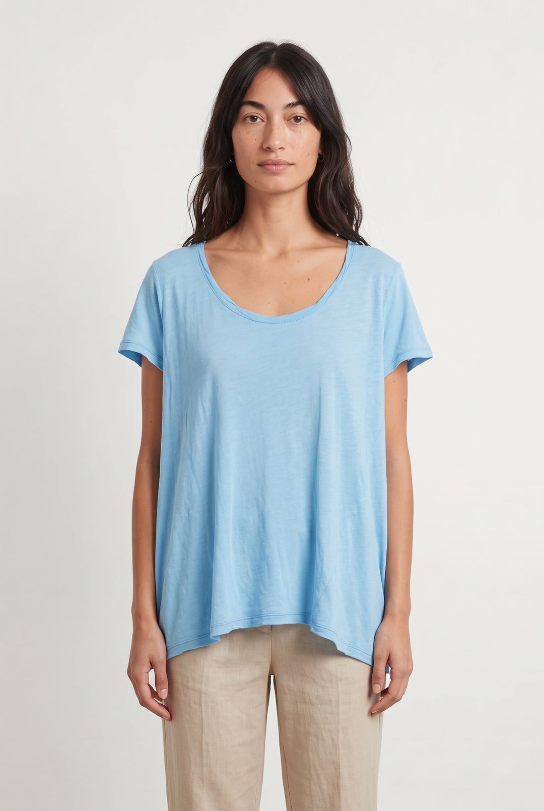 Tee-shirt Bleu - Taille S/36 de la marque American Vintage | PARAD69722 - Vendu par Paradigme - Image 1