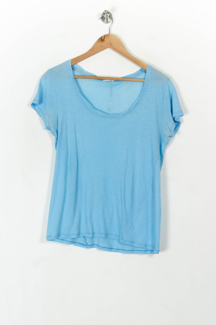Tee-shirt Bleu - Taille S/36 de la marque American Vintage | PARAD69722 - Vendu par Paradigme - Image 2