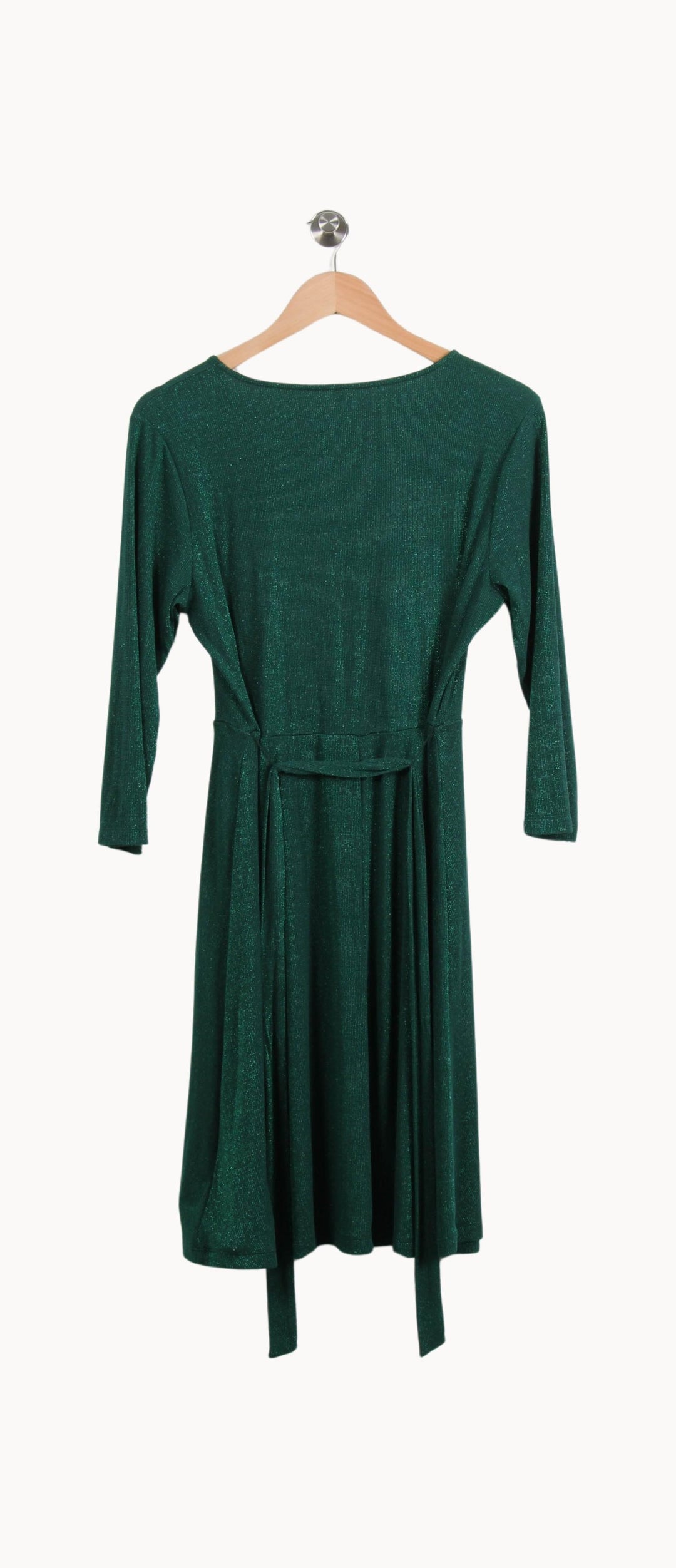 Robe portefeuille verte - Taille L/40 de la marque I.Code | PARAD69748 - Vendu par Paradigme - Image 4
